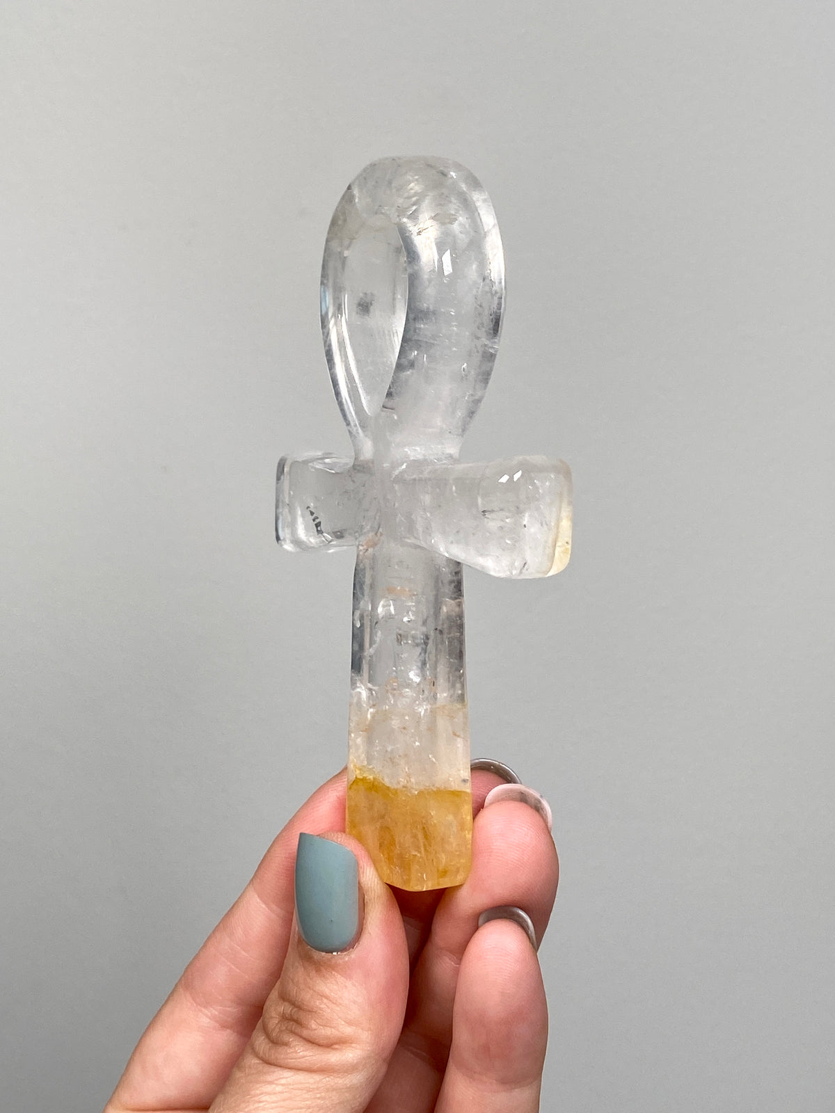 Golden Healer Quartz Ankh (C)