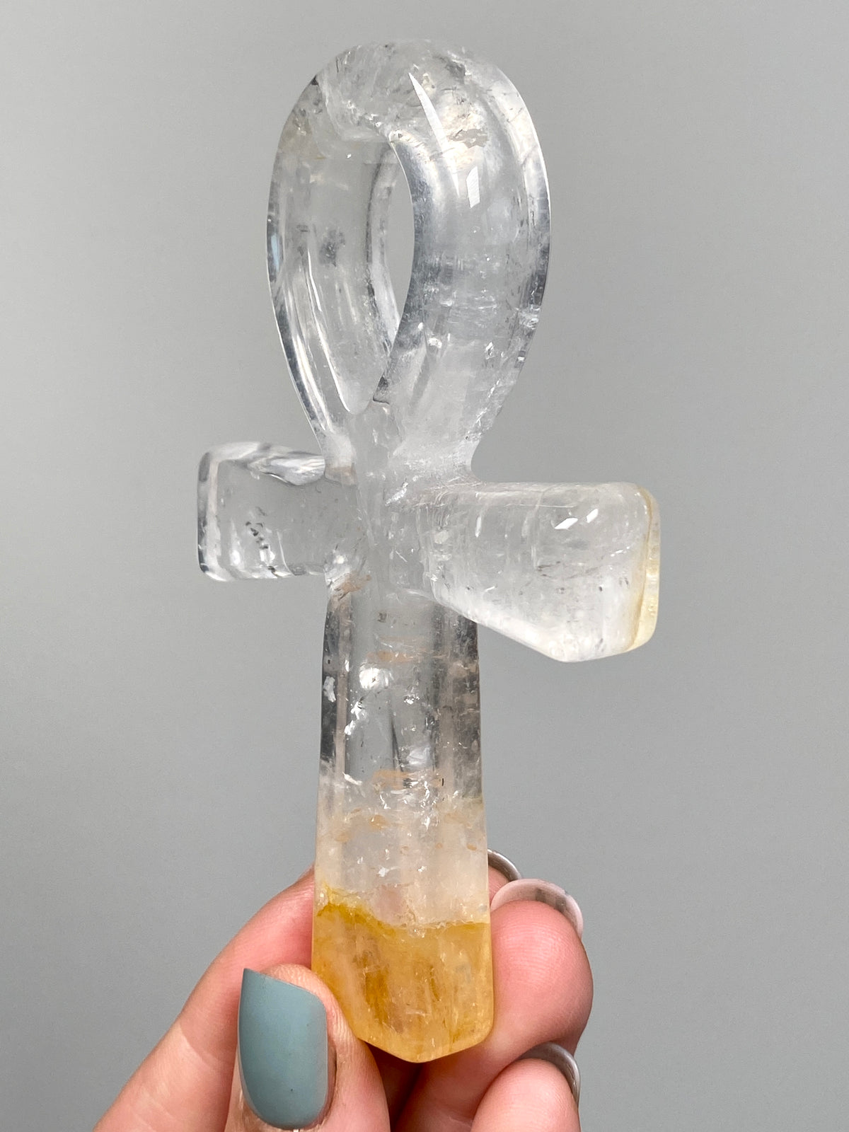 Golden Healer Quartz Ankh (C)