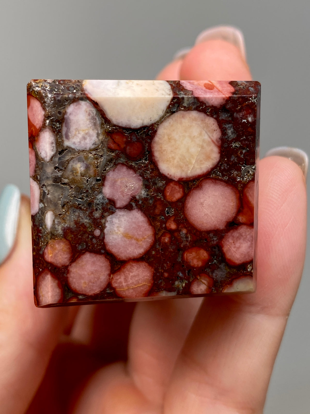 Red King Cobra Jasper Tower (B) | Red, Yellow & Pink Cobra Jasper Obelisk with Quartz