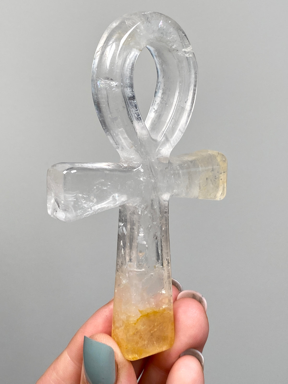 Golden Healer Quartz Ankh (C)