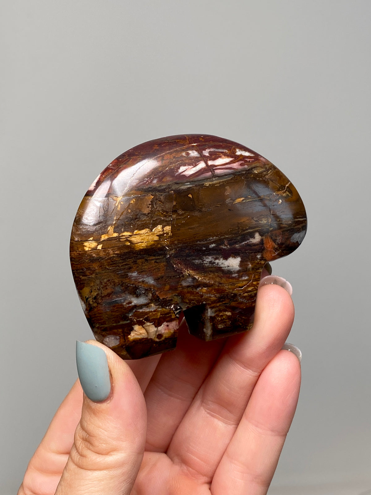 RESERVED                                        Outback Jasper Bear (C) | Hand Carved Banded Chert Bear