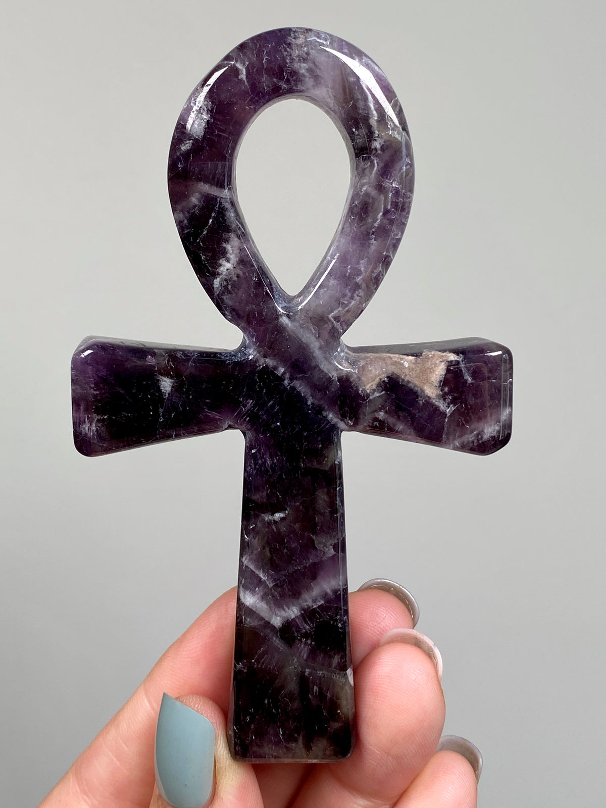 Dream Amethyst Ankh (C) | Chevron Amethyst