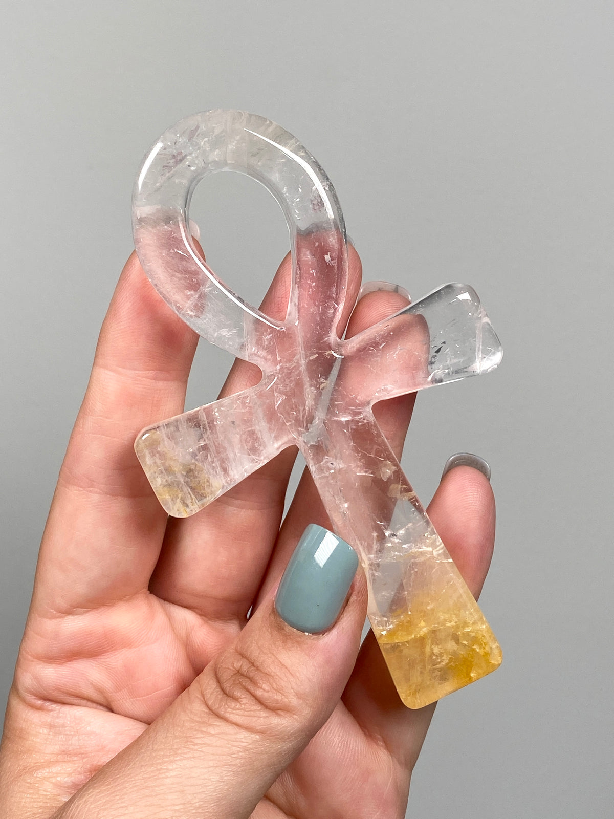 Golden Healer Quartz Ankh (C)