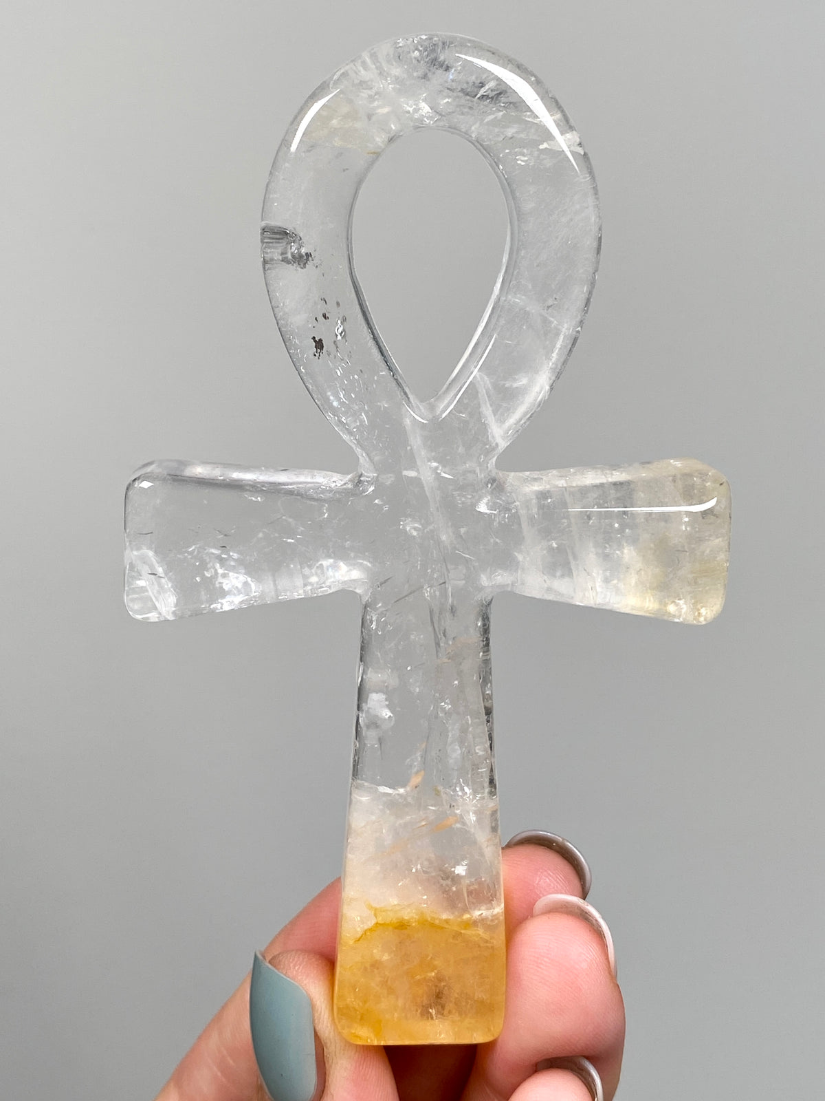 Golden Healer Quartz Ankh (C)