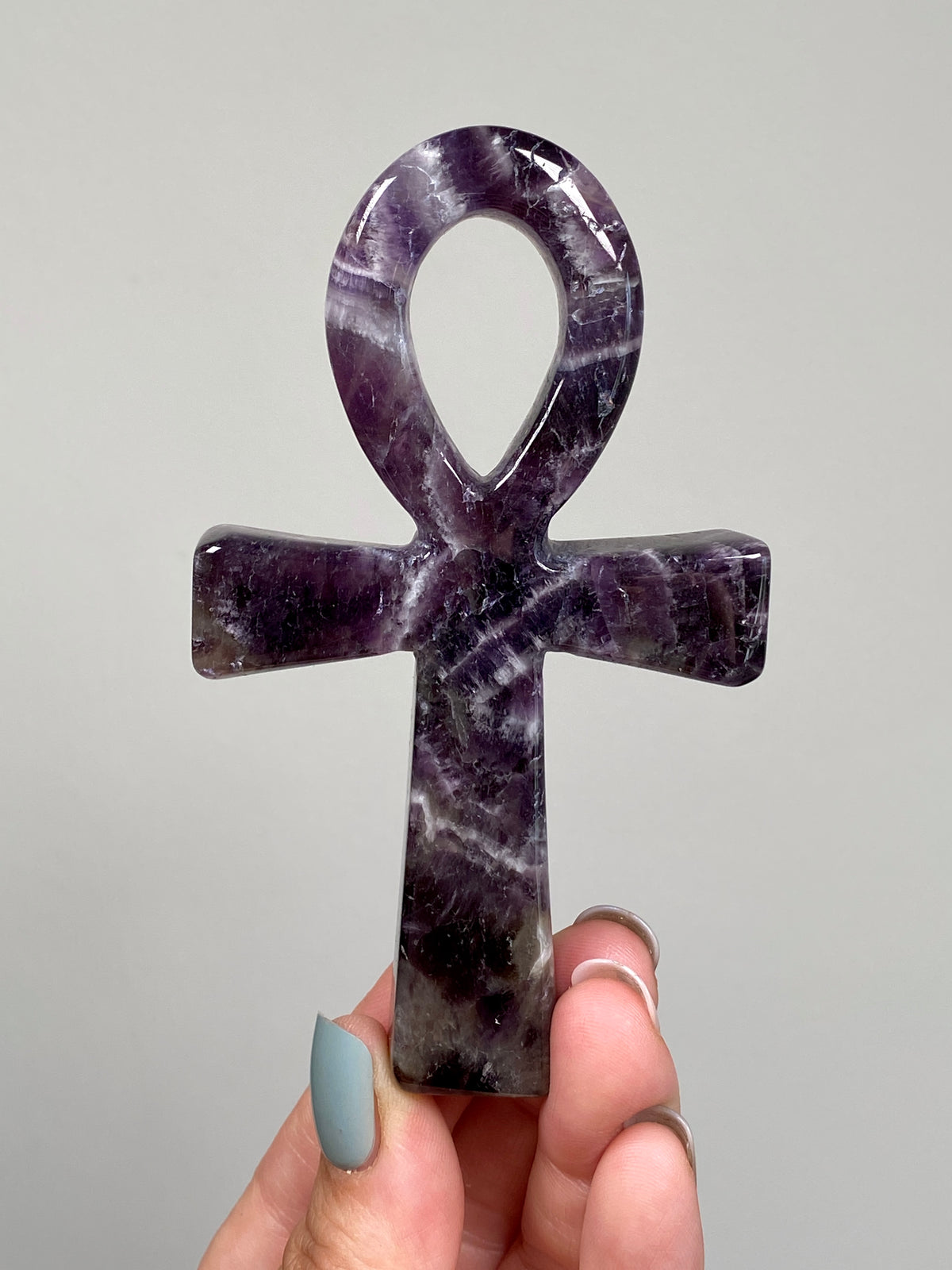 Dream Amethyst Ankh (C) | Chevron Amethyst