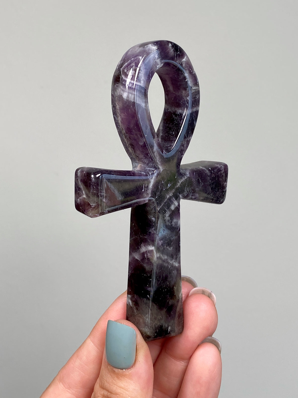 Dream Amethyst Ankh (C) | Chevron Amethyst