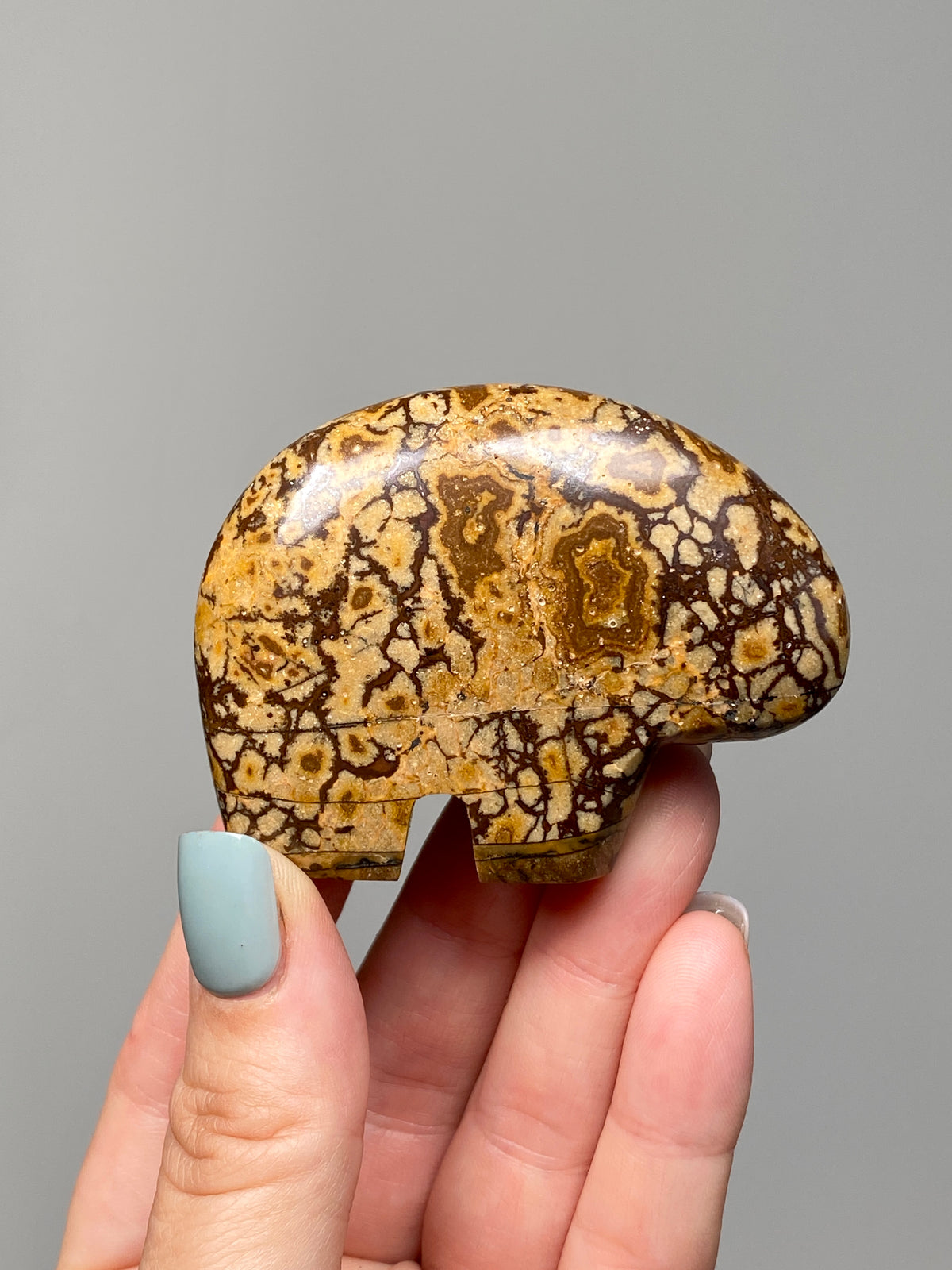 Outback Jasper Bear (A) | Hand Carved Banded Chert Bear
