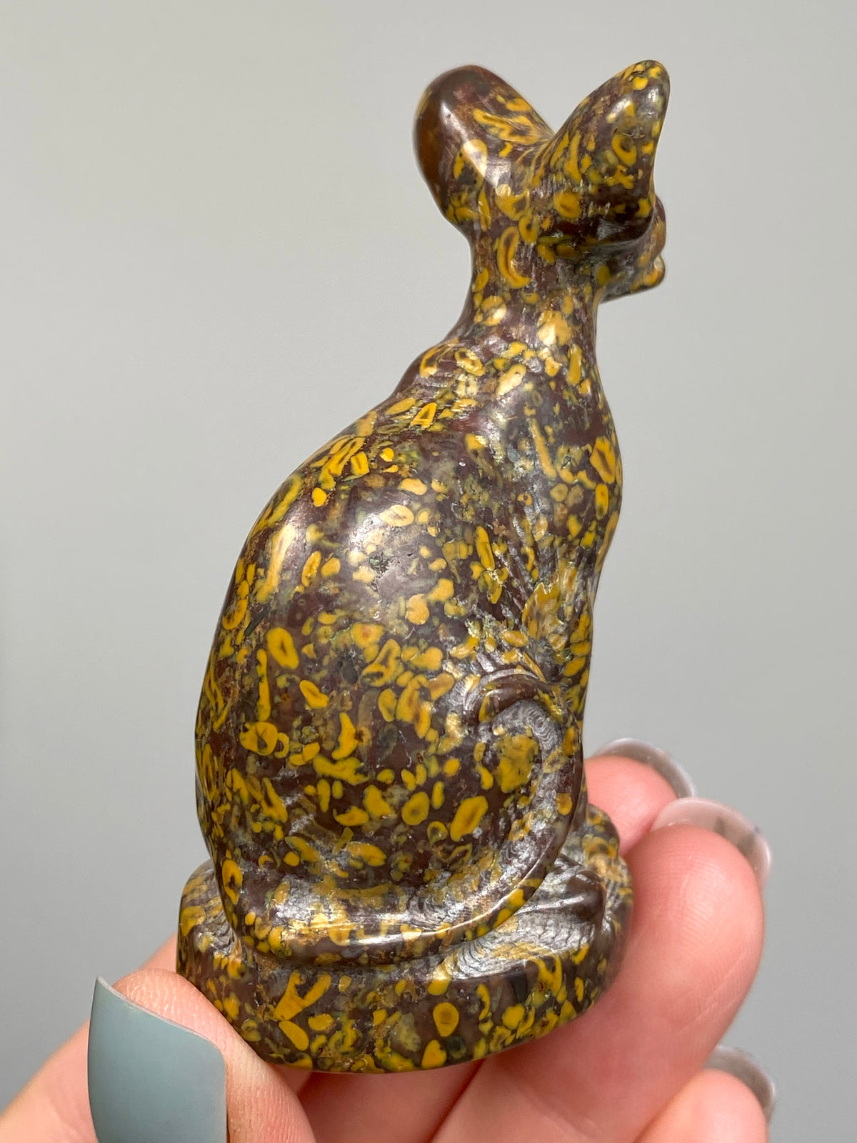 Egyptian Bastet Cat (E) | Ajooba Jasper | Fruit Jasper