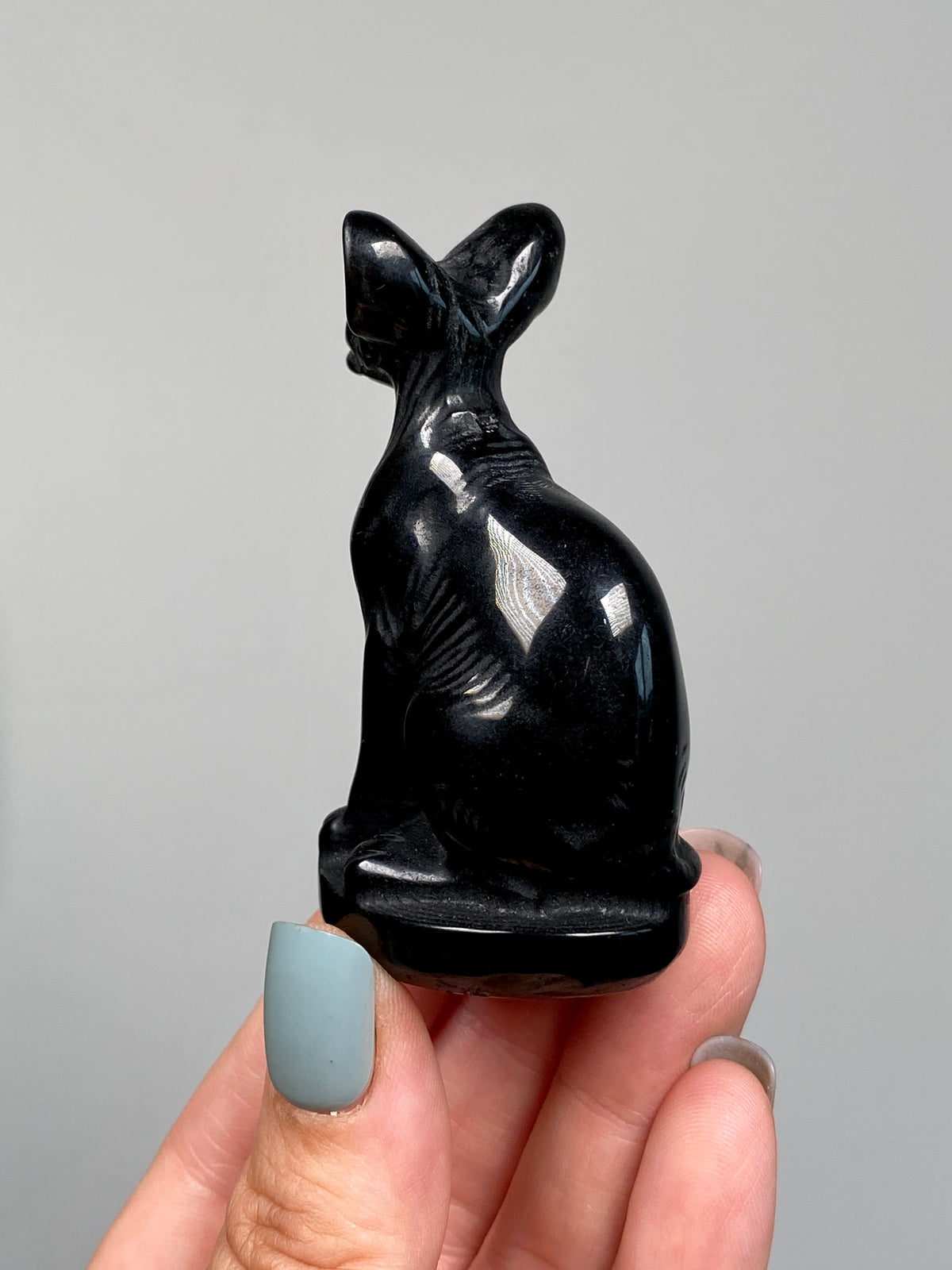 Egyptian Bastet Cat (C) | Black Obsidian