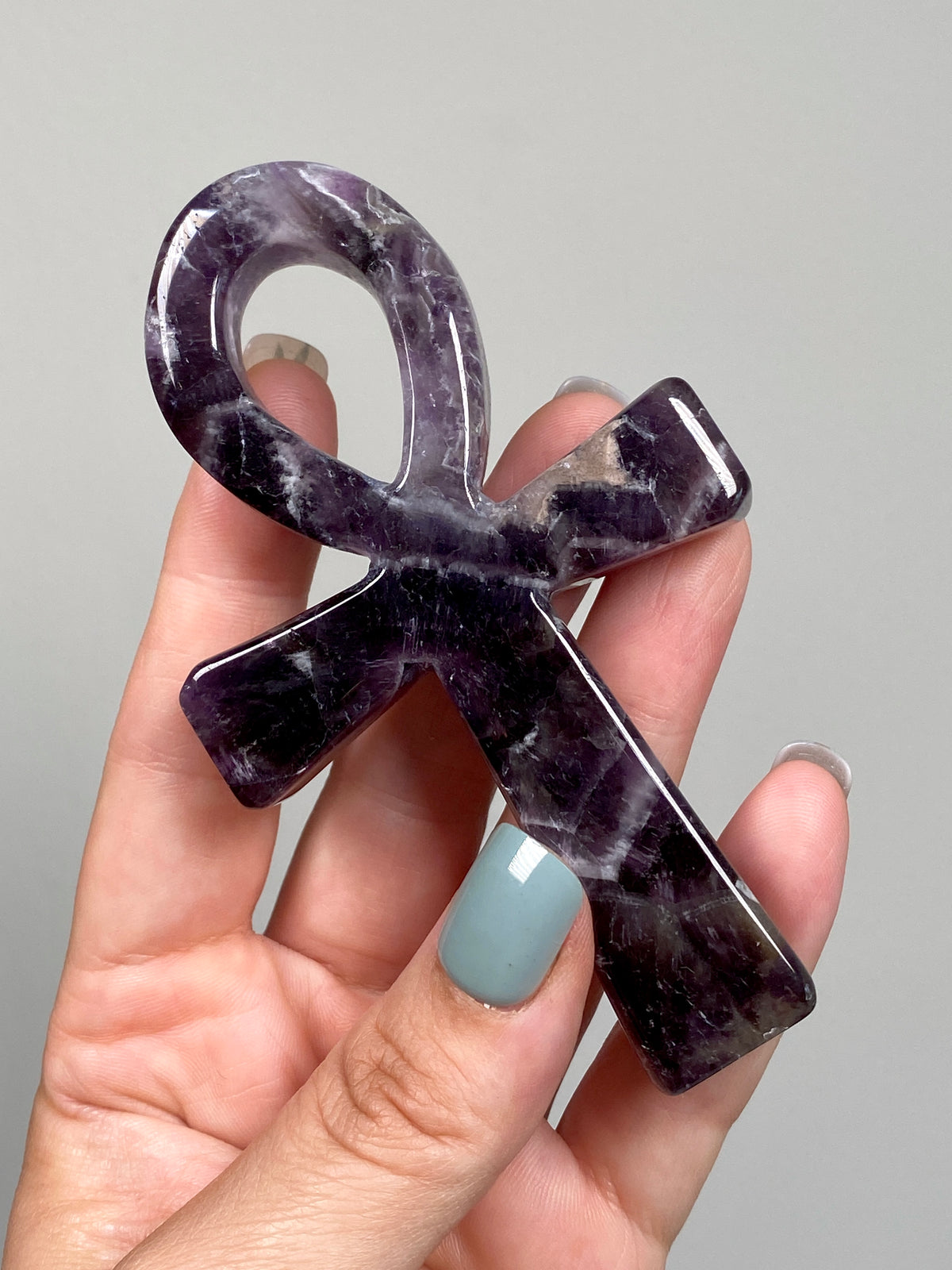 Dream Amethyst Ankh (C) | Chevron Amethyst