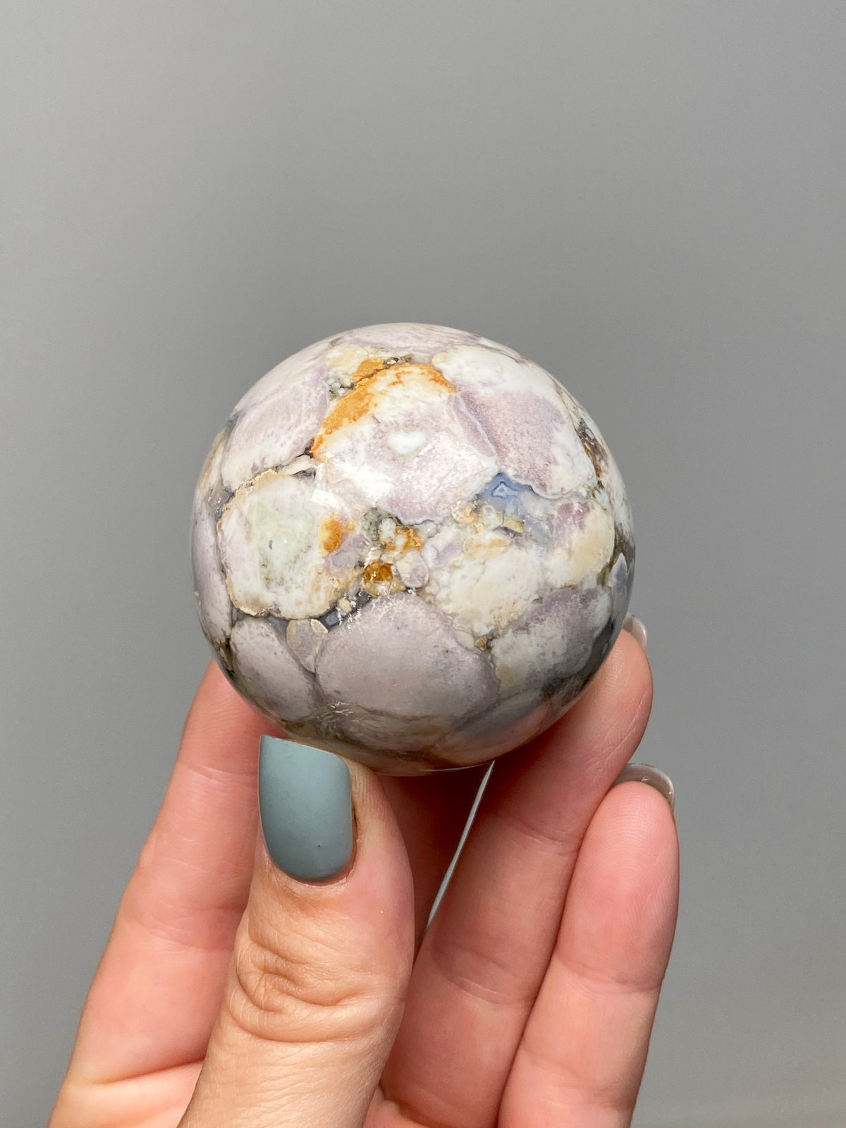 King Cobra Jasper Sphere (A) | Pastel Cream, Yellow & Lilac Cobra Jasper Ball