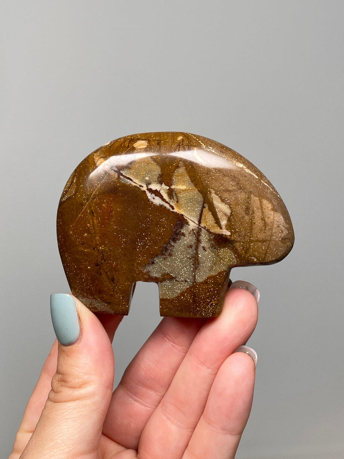 Outback Jasper Bear (E) | Hand Carved Banded Chert Bear