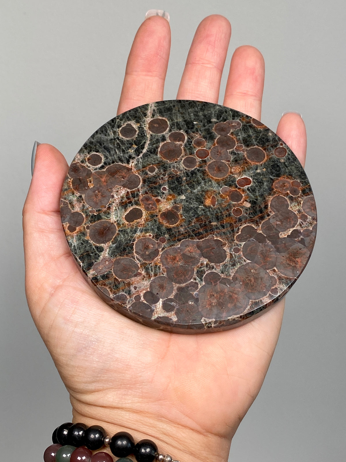 Mexican Peanut Obsidian Disc (C)