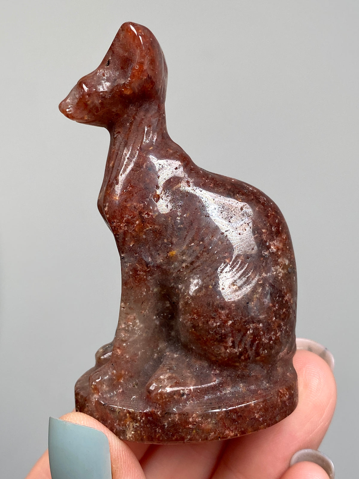 Egyptian Bastet Cat (A) | Red Aventurine