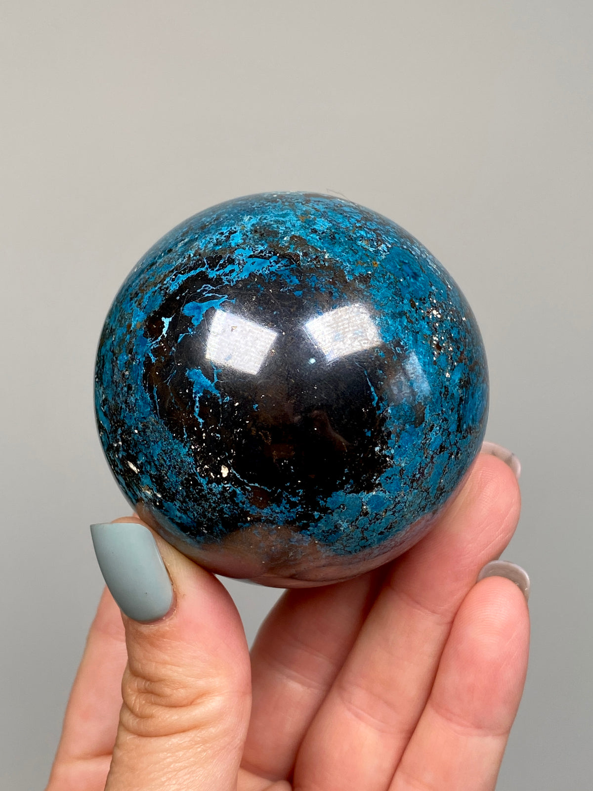 Azurite, Chrysocolla & Hematite Sphere (A)