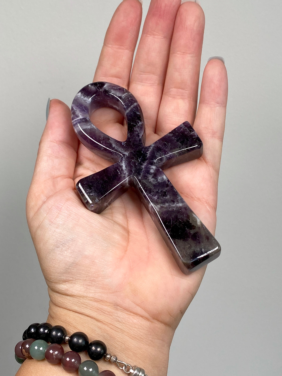 Dream Amethyst Ankh (C) | Chevron Amethyst