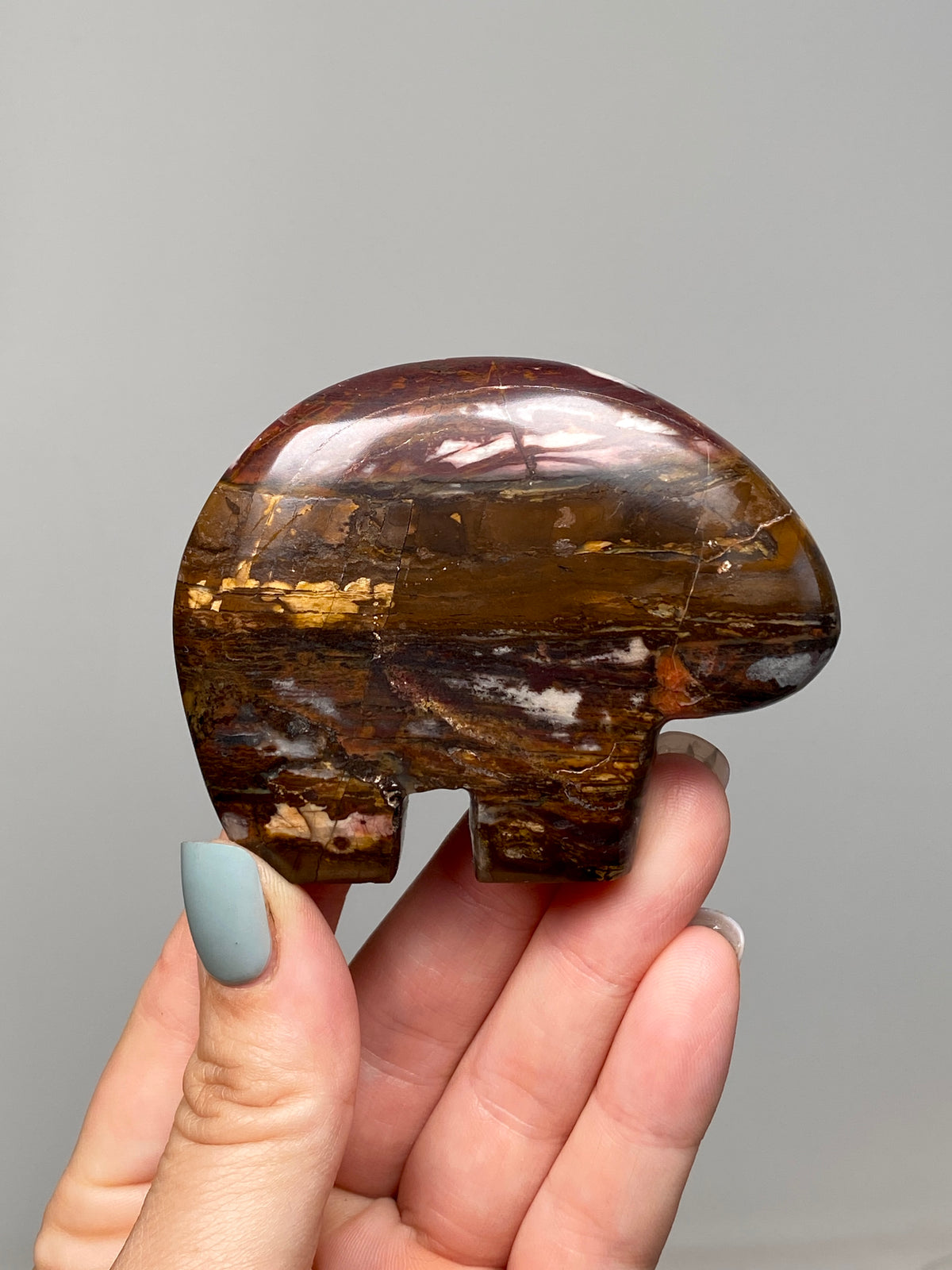 RESERVED                                        Outback Jasper Bear (C) | Hand Carved Banded Chert Bear