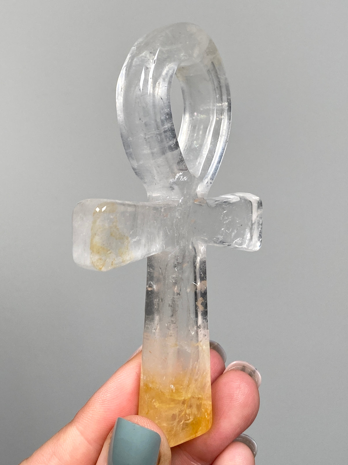Golden Healer Quartz Ankh (C)