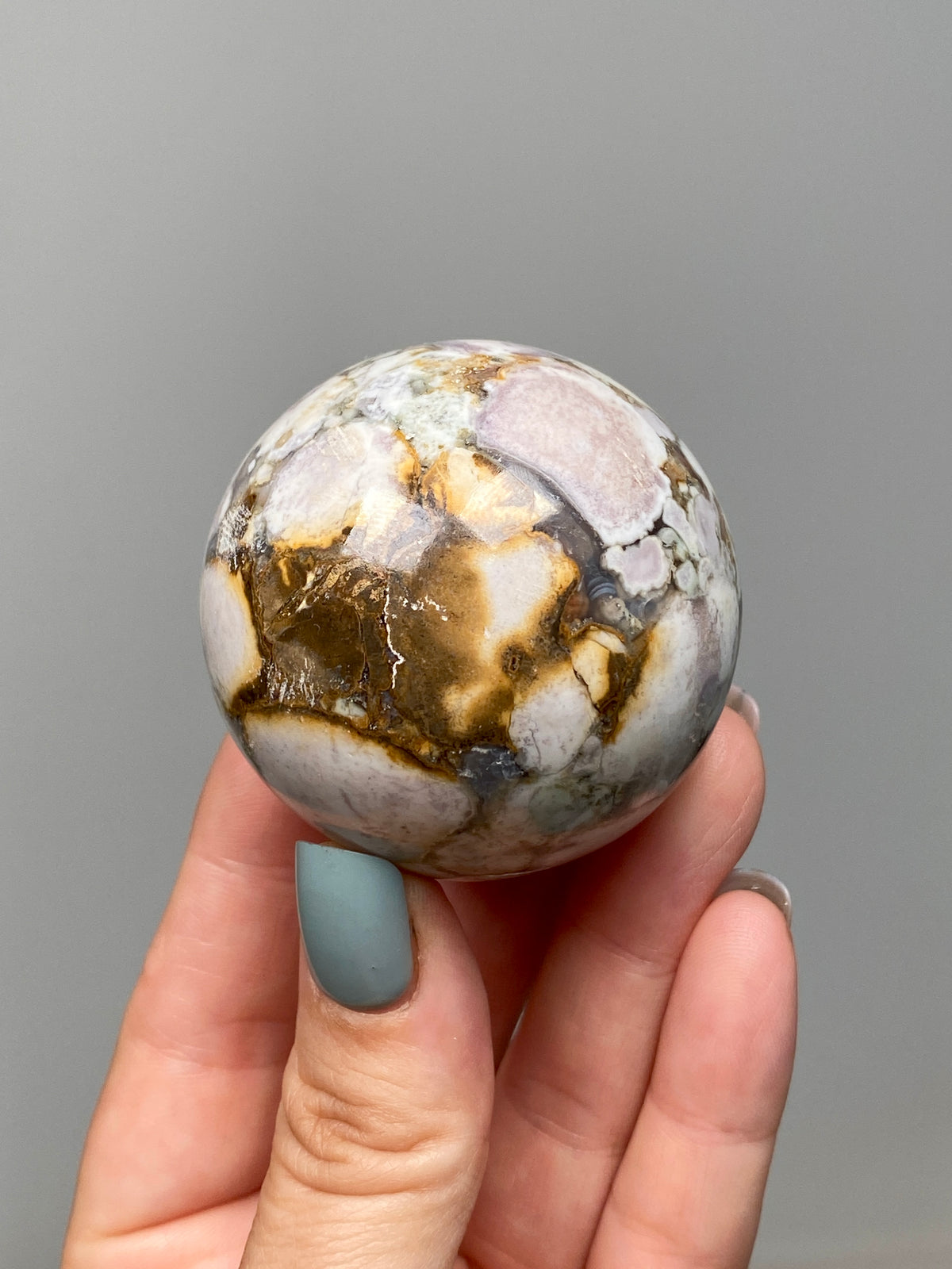 King Cobra Jasper Sphere (A) | Pastel Cream, Yellow & Lilac Cobra Jasper Ball