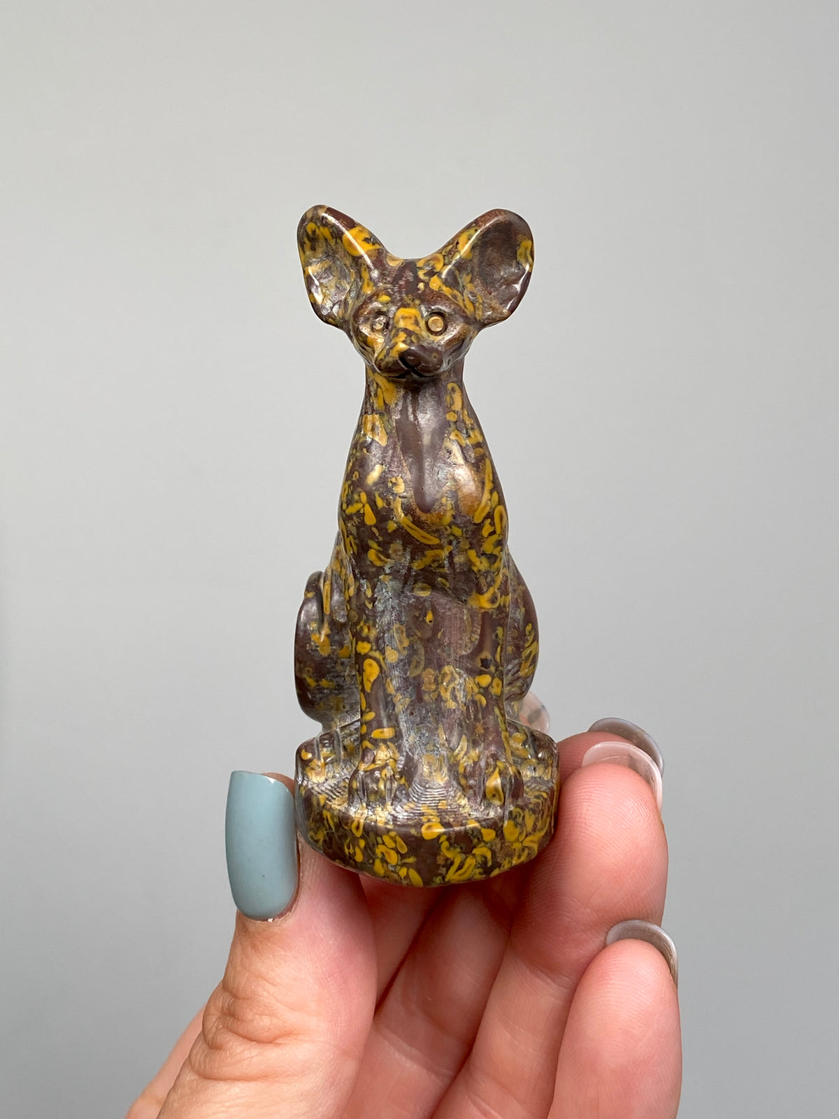 Egyptian Bastet Cat (E) | Ajooba Jasper | Fruit Jasper