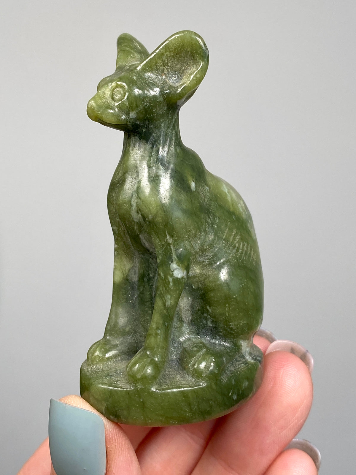 Egyptian Bastet Cat (D) | Green Serpentine