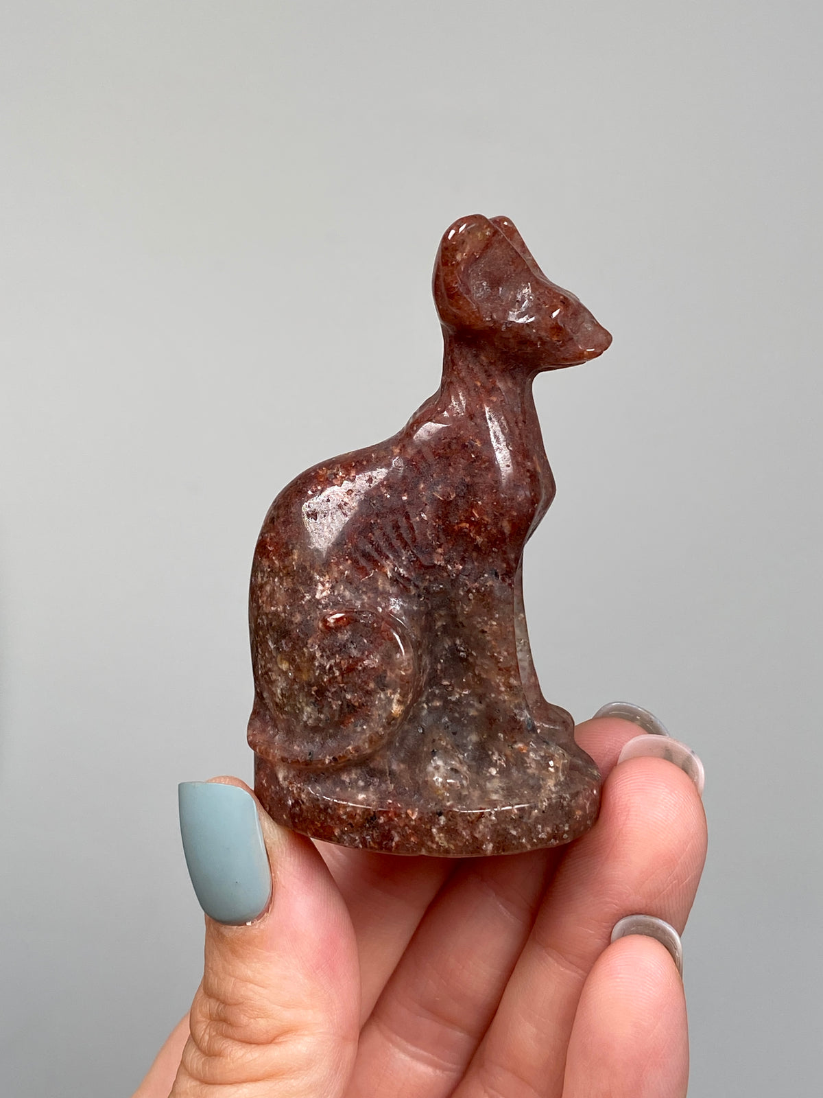 Egyptian Bastet Cat (A) | Red Aventurine
