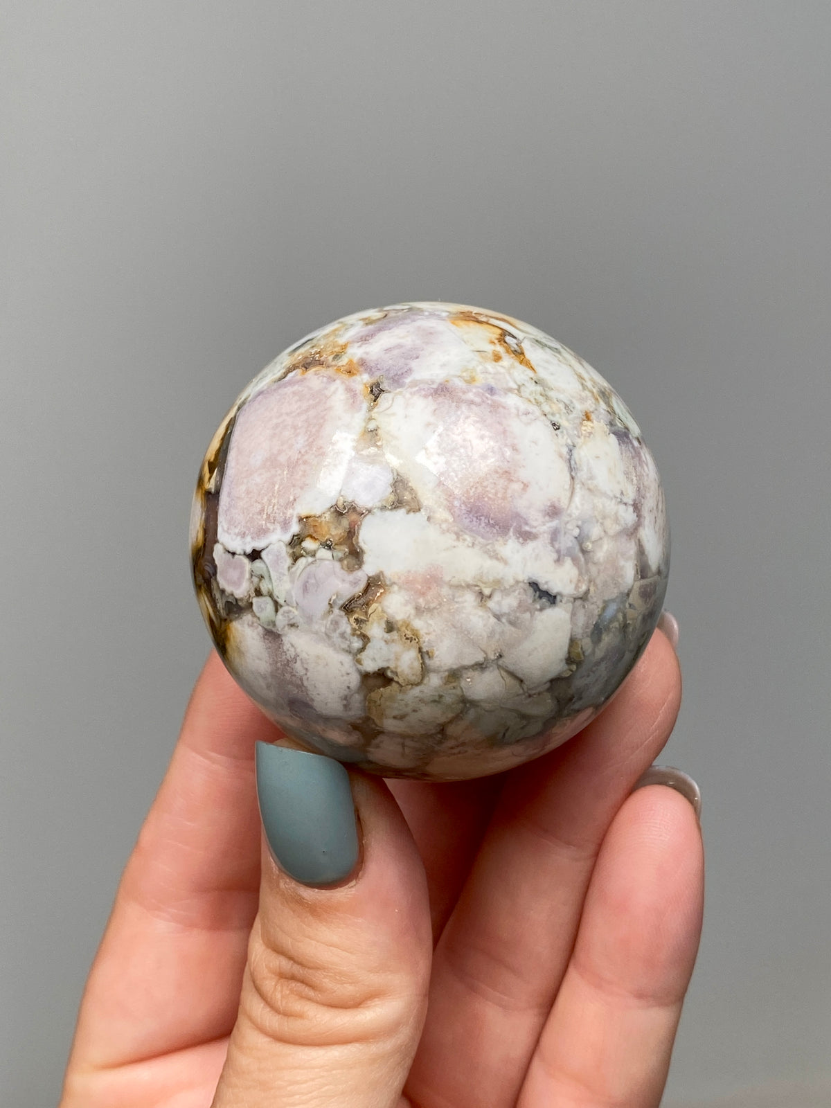 King Cobra Jasper Sphere (A) | Pastel Cream, Yellow & Lilac Cobra Jasper Ball