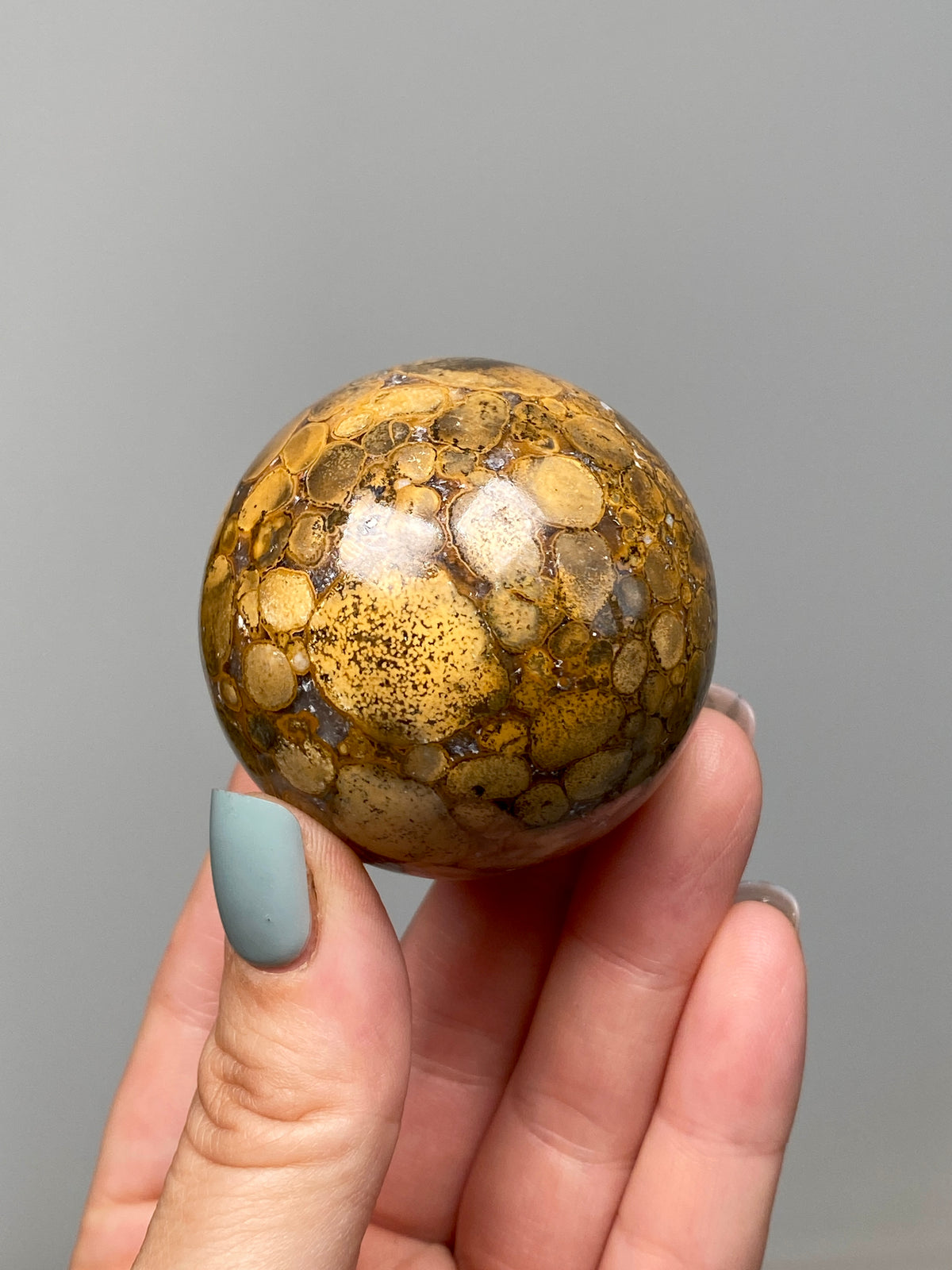 King Cobra Jasper Sphere (B) | Pastel Cream, Yellow & Lilac Cobra Jasper Ball