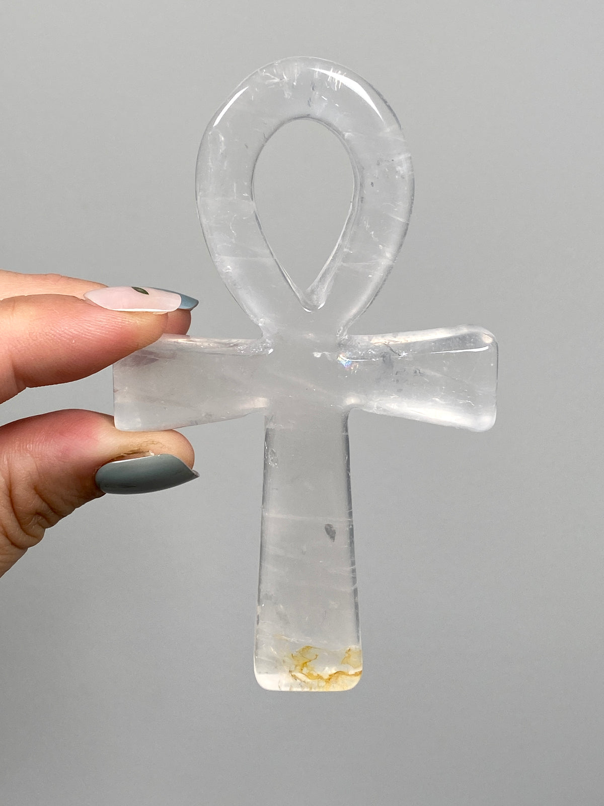 Golden Healer Quartz Ankh (B)