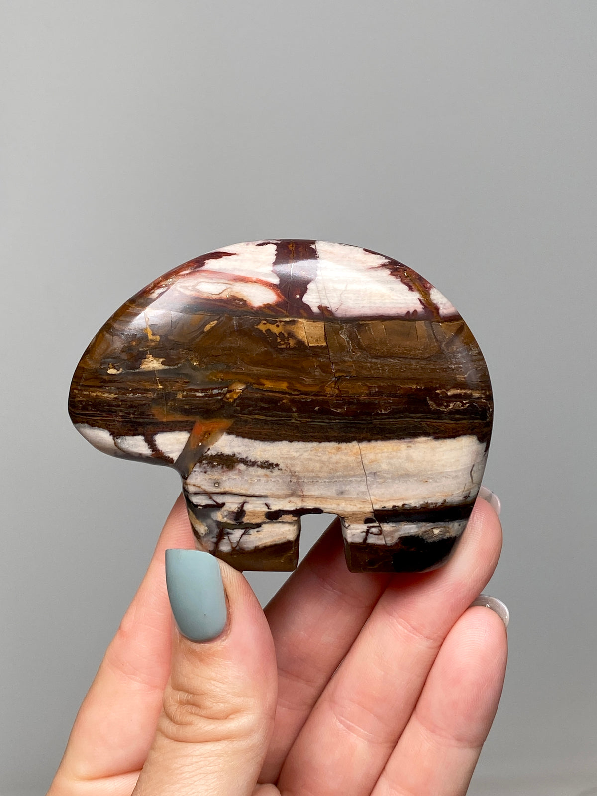 RESERVED                                        Outback Jasper Bear (C) | Hand Carved Banded Chert Bear