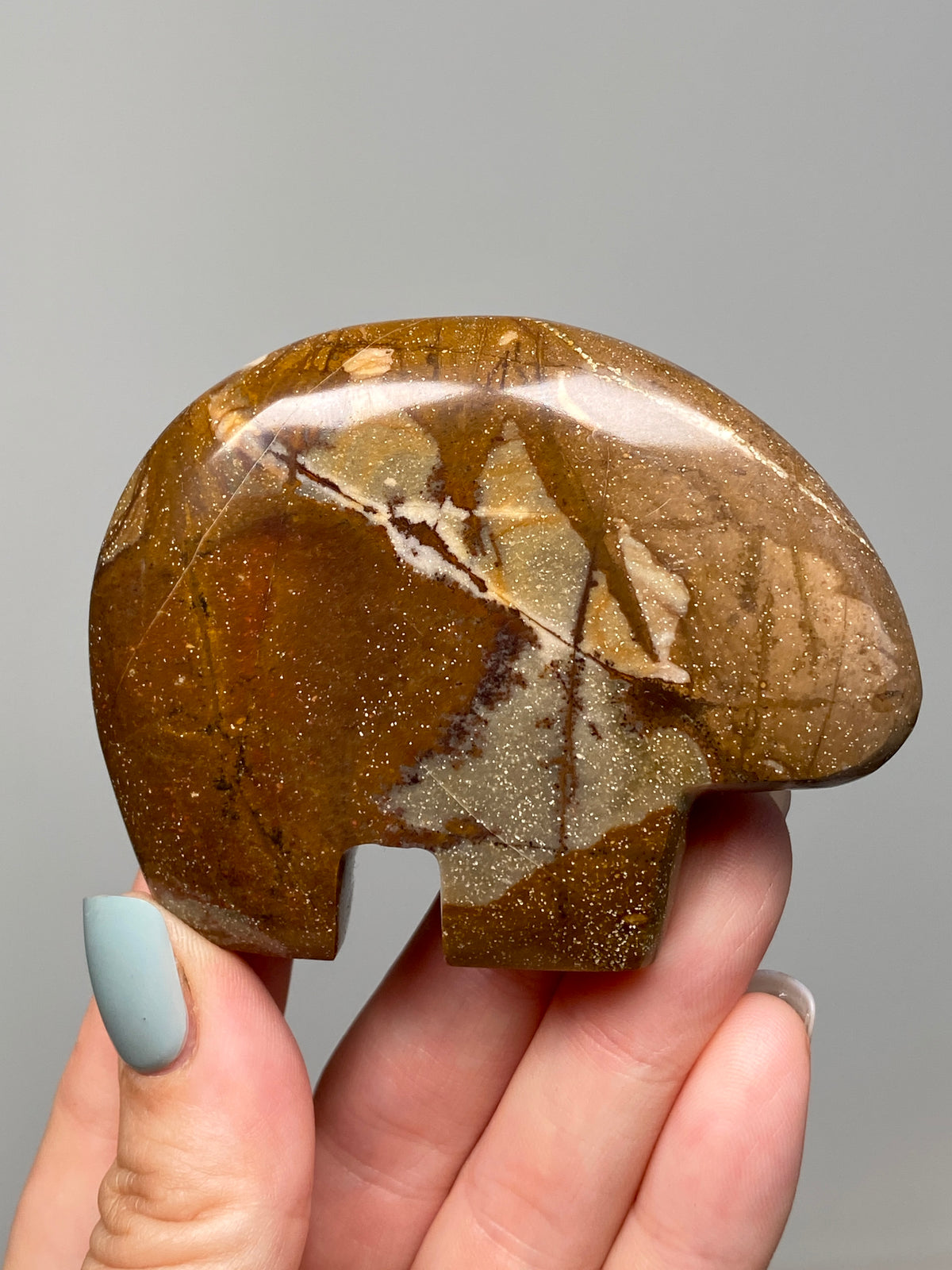 Outback Jasper Bear (E) | Hand Carved Banded Chert Bear