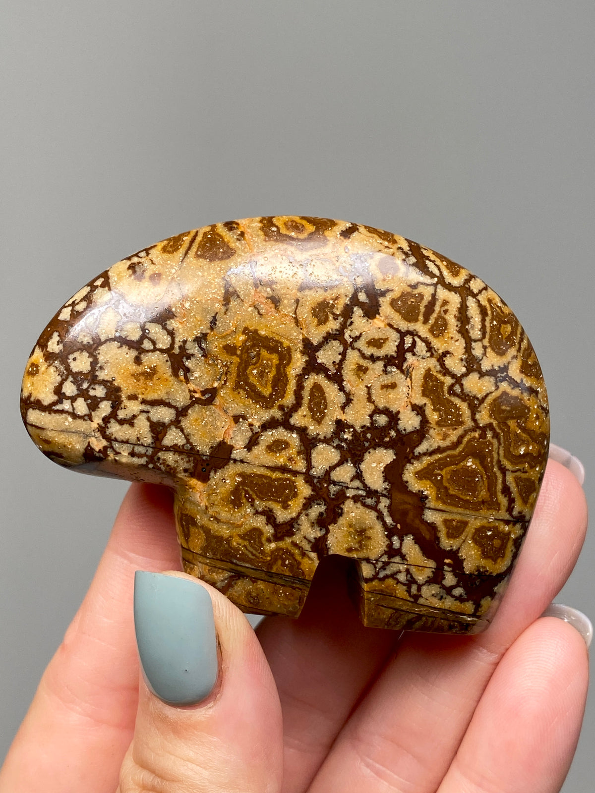 Outback Jasper Bear (A) | Hand Carved Banded Chert Bear