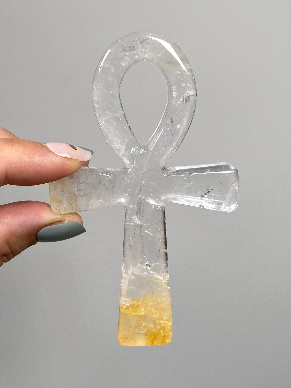 Golden Healer Quartz Ankh (C)