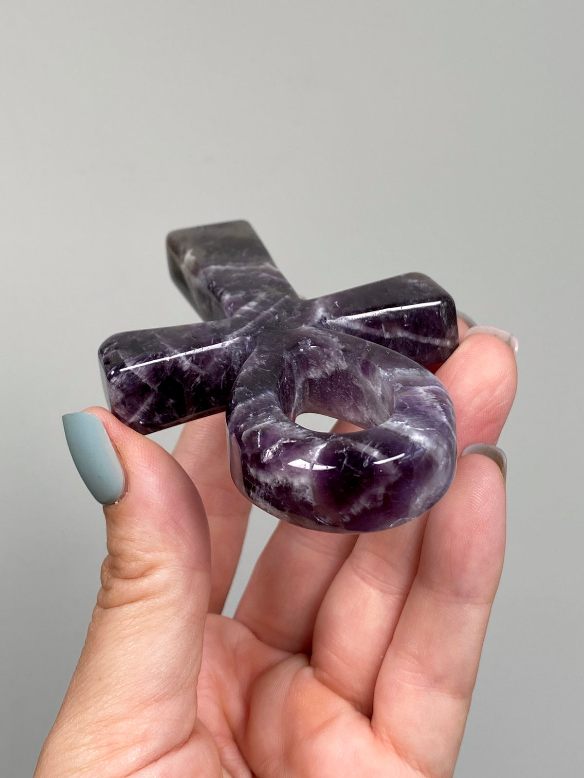 Dream Amethyst Ankh (C) | Chevron Amethyst