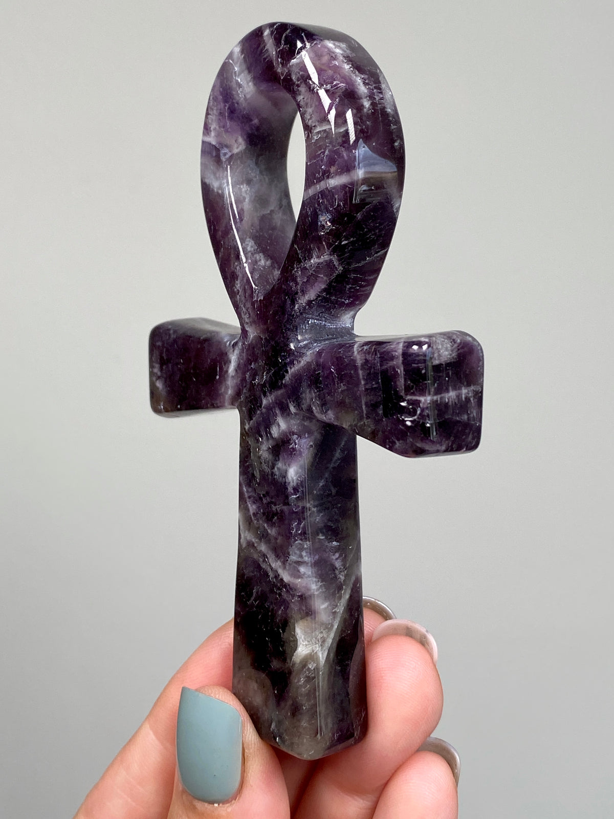 Dream Amethyst Ankh (C) | Chevron Amethyst