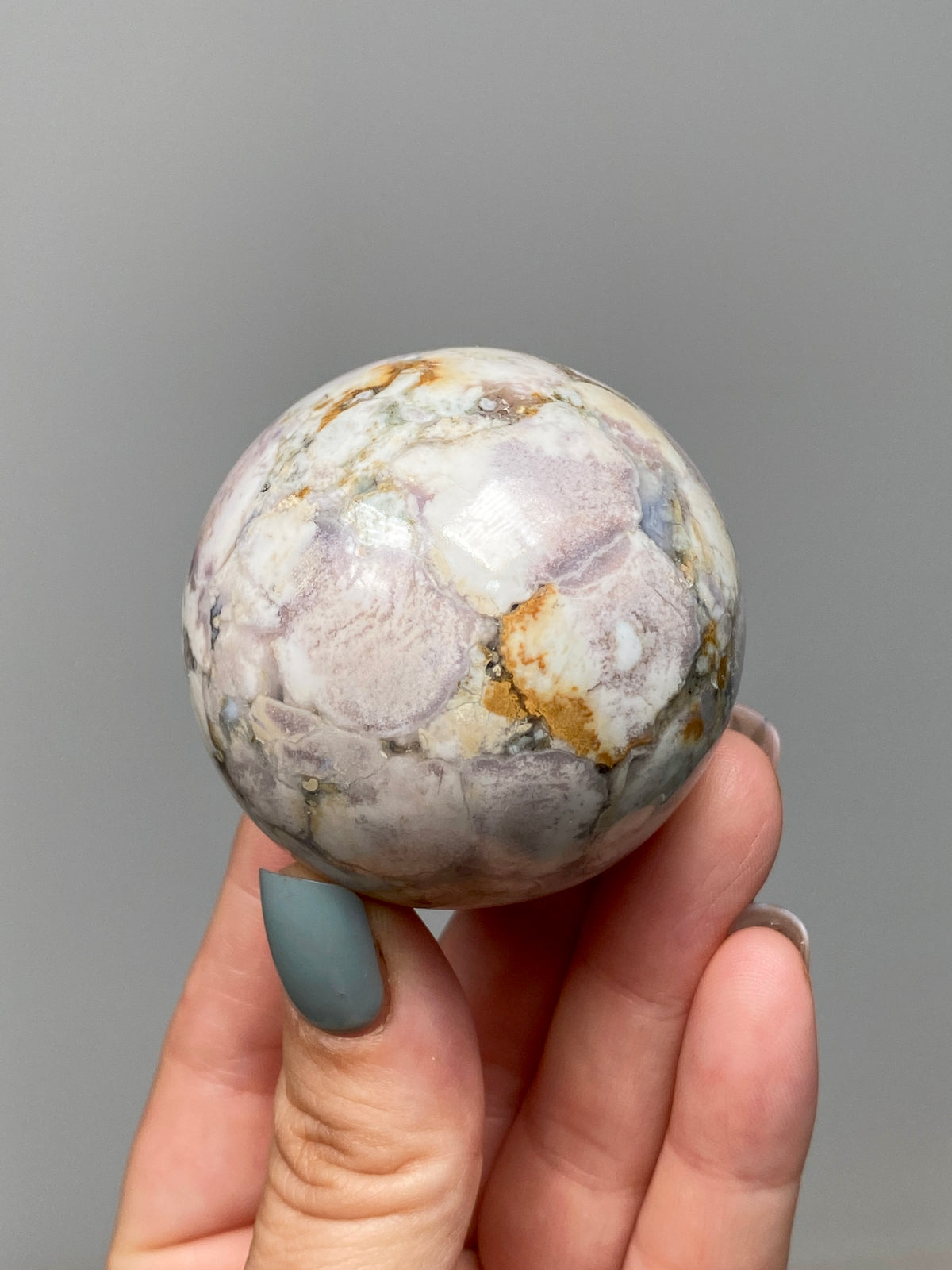 King Cobra Jasper Sphere (A) | Pastel Cream, Yellow & Lilac Cobra Jasper Ball