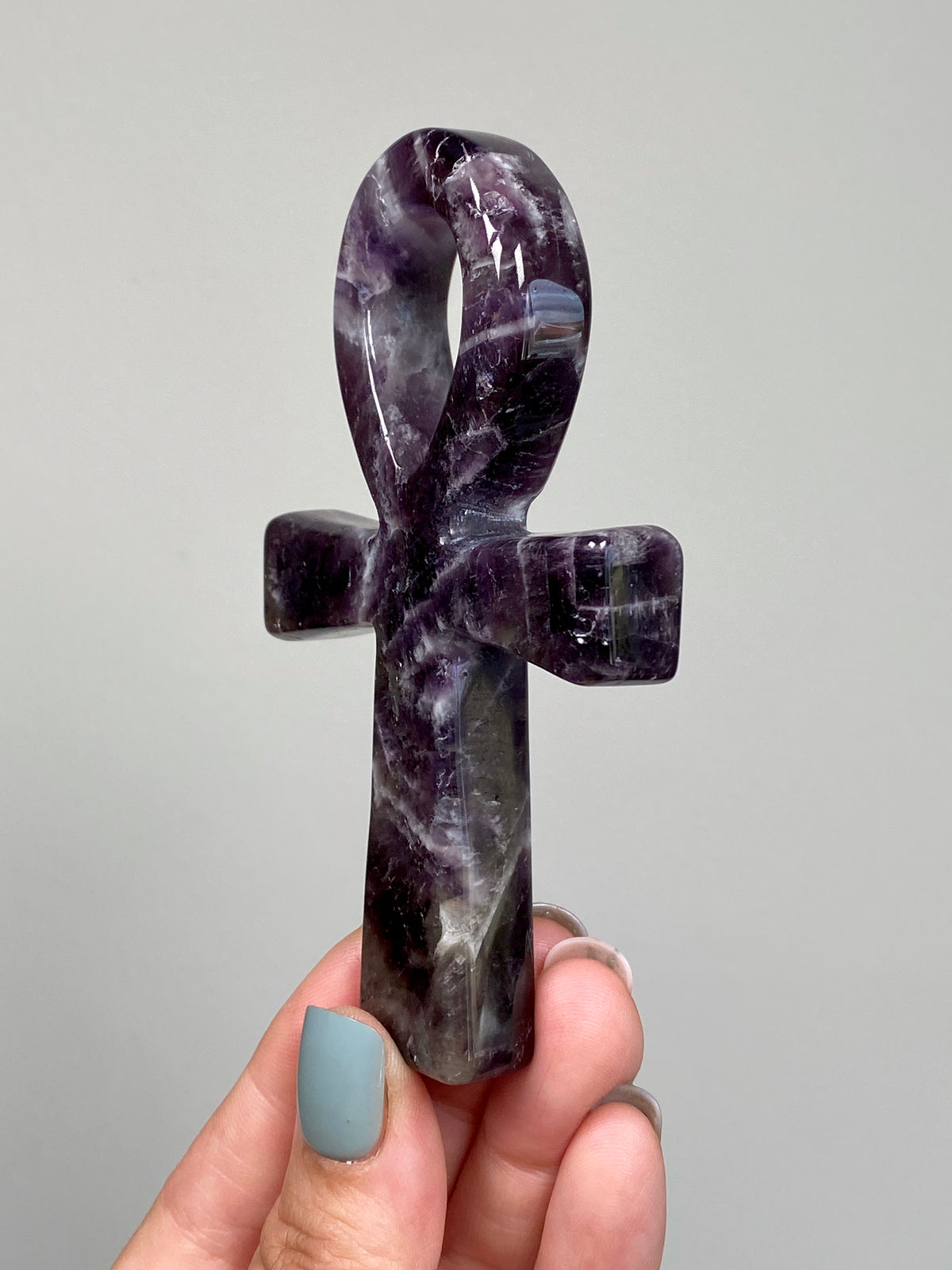 Dream Amethyst Ankh (C) | Chevron Amethyst