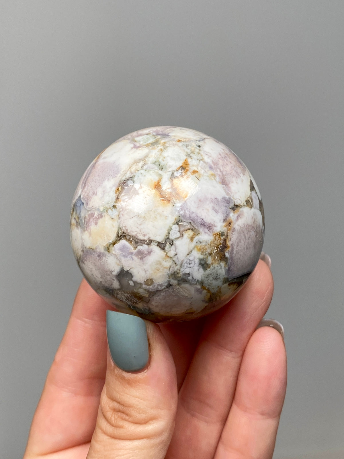 King Cobra Jasper Sphere (A) | Pastel Cream, Yellow & Lilac Cobra Jasper Ball