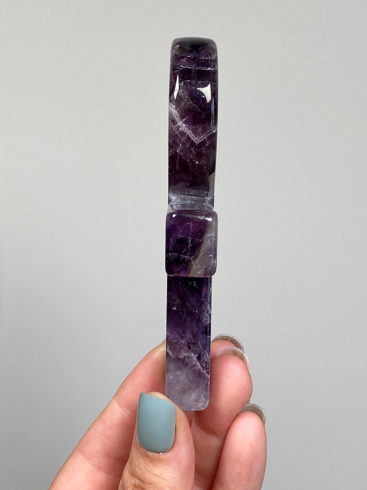 Dream Amethyst Ankh (A) | Chevron Amethyst