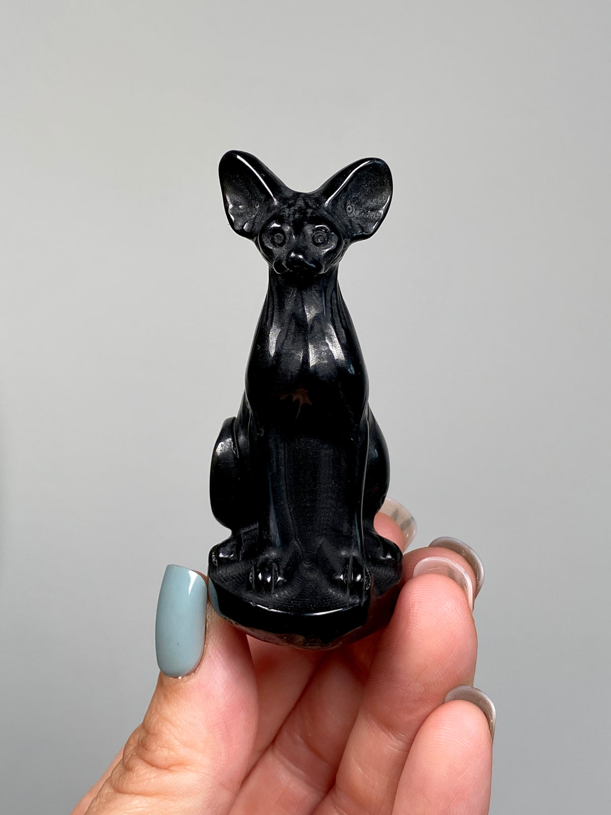 Egyptian Bastet Cat (C) | Black Obsidian