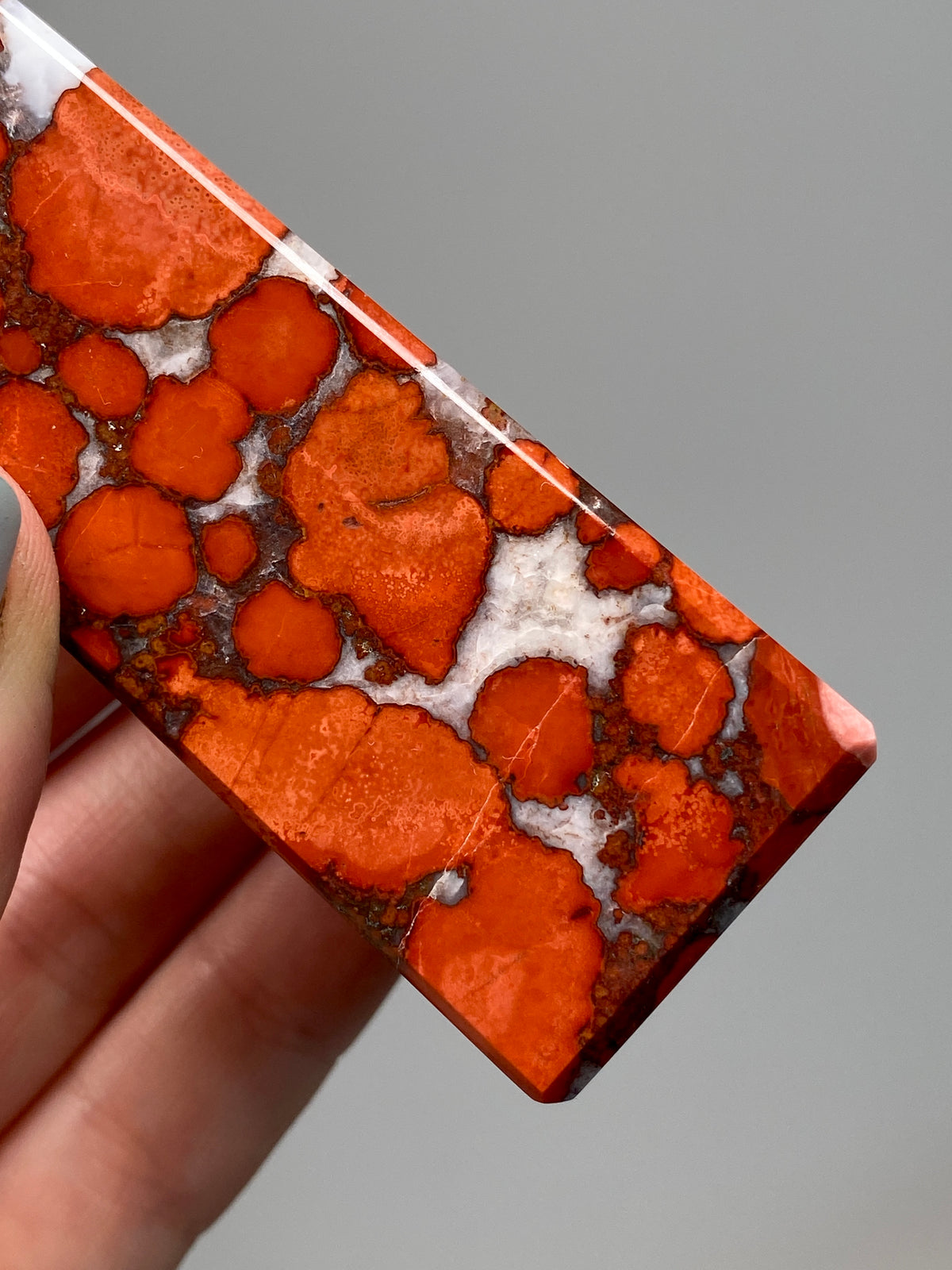 Red King Cobra Jasper Tower (C) | Vibrant Red & Yellow Cobra Jasper Obelisk with Quartz