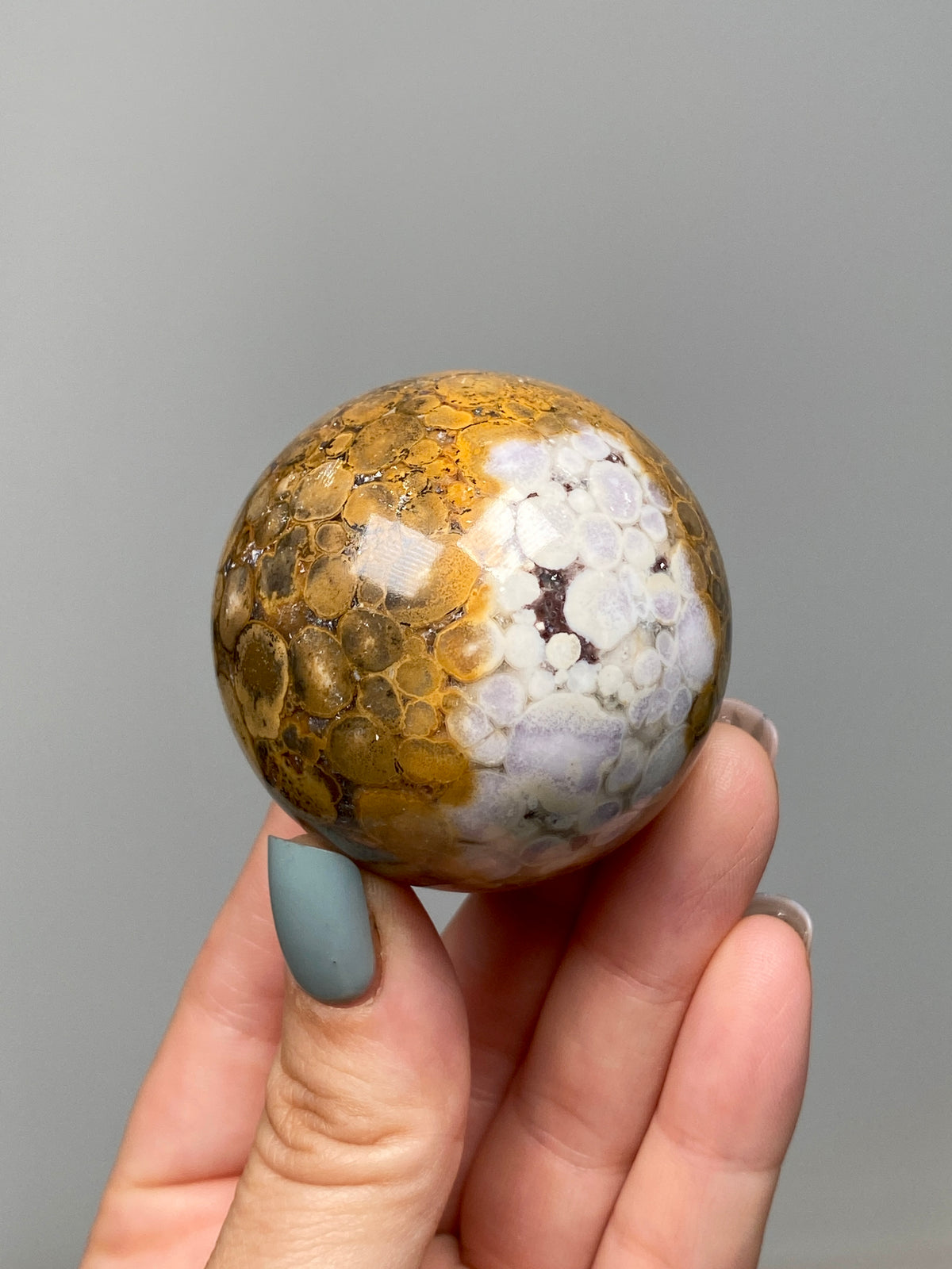 King Cobra Jasper Sphere (B) | Pastel Cream, Yellow & Lilac Cobra Jasper Ball