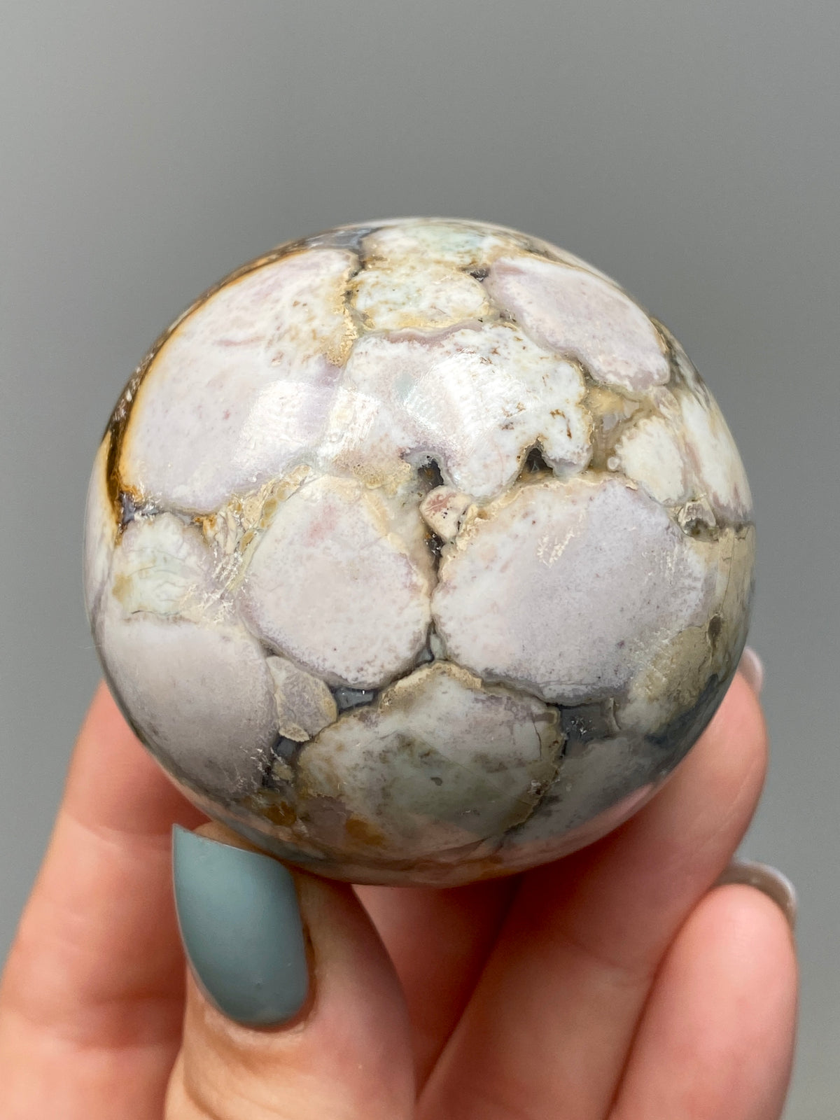 King Cobra Jasper Sphere (A) | Pastel Cream, Yellow & Lilac Cobra Jasper Ball