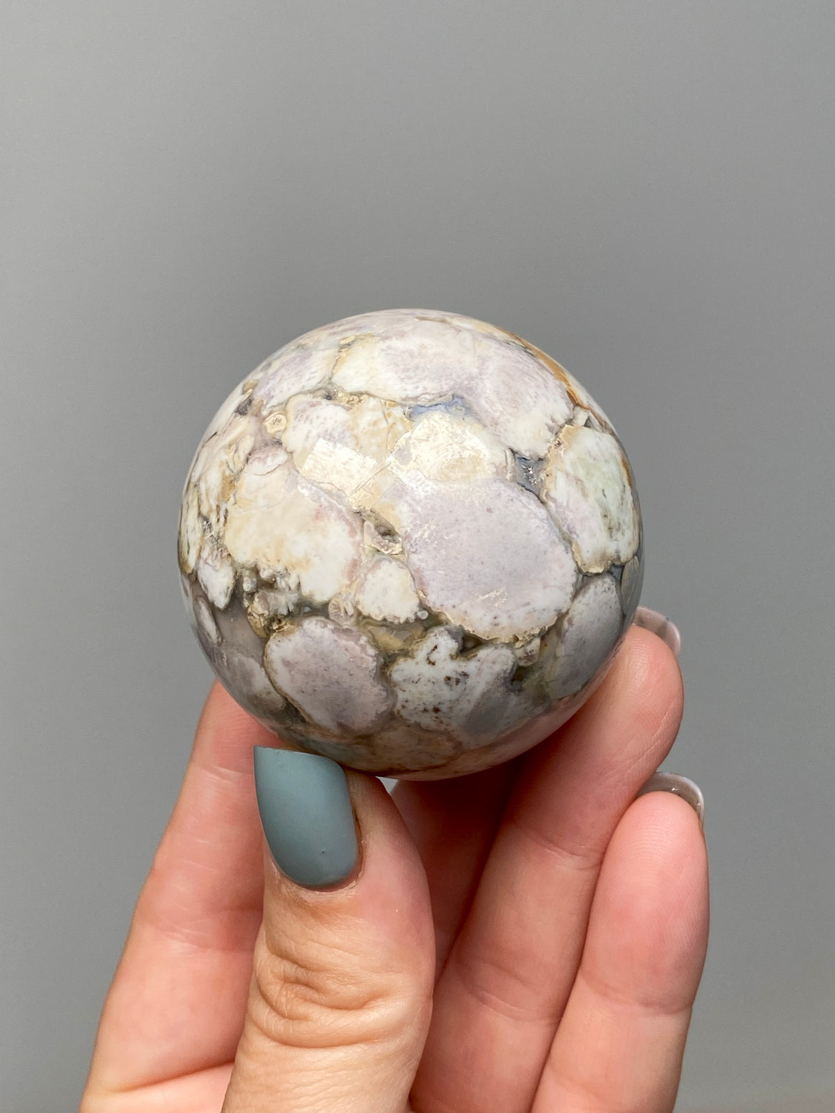 King Cobra Jasper Sphere (A) | Pastel Cream, Yellow & Lilac Cobra Jasper Ball