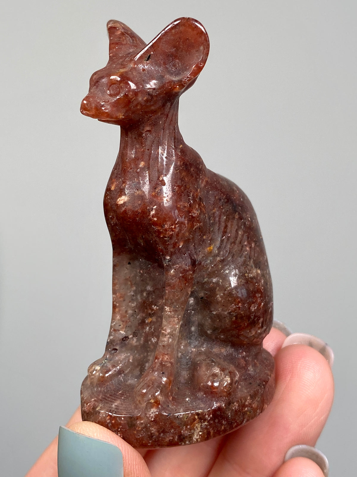 Egyptian Bastet Cat (A) | Red Aventurine