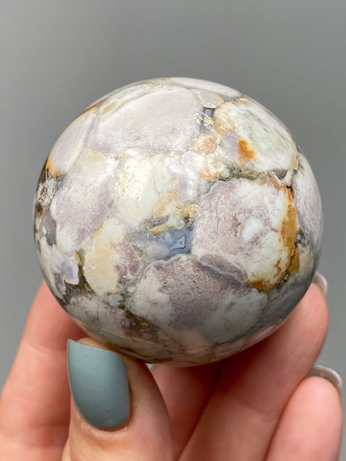 King Cobra Jasper Sphere (A) | Pastel Cream, Yellow & Lilac Cobra Jasper Ball