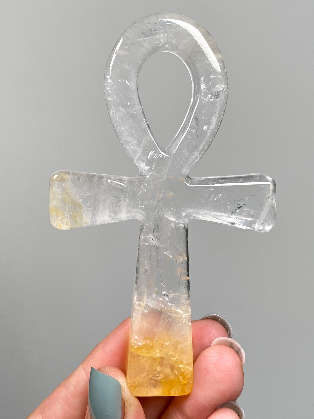 Golden Healer Quartz Ankh (C)