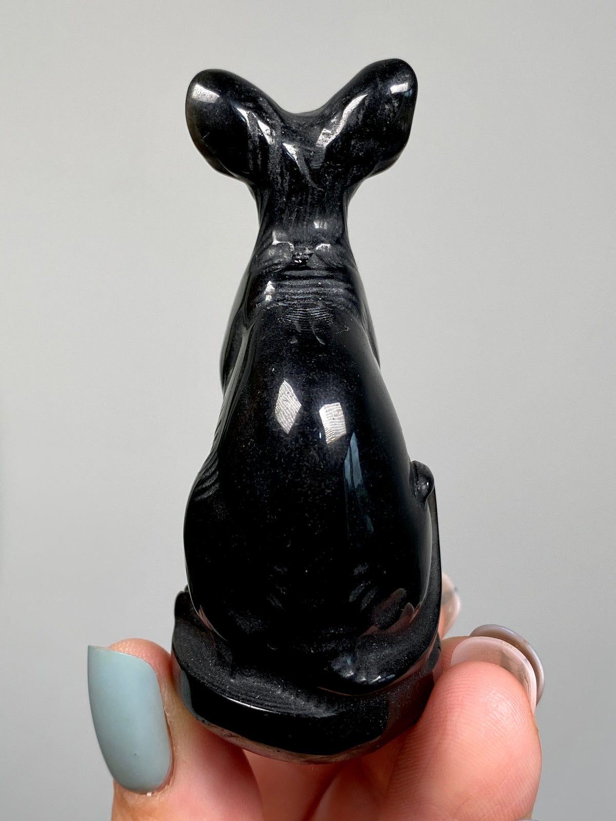 Egyptian Bastet Cat (C) | Black Obsidian