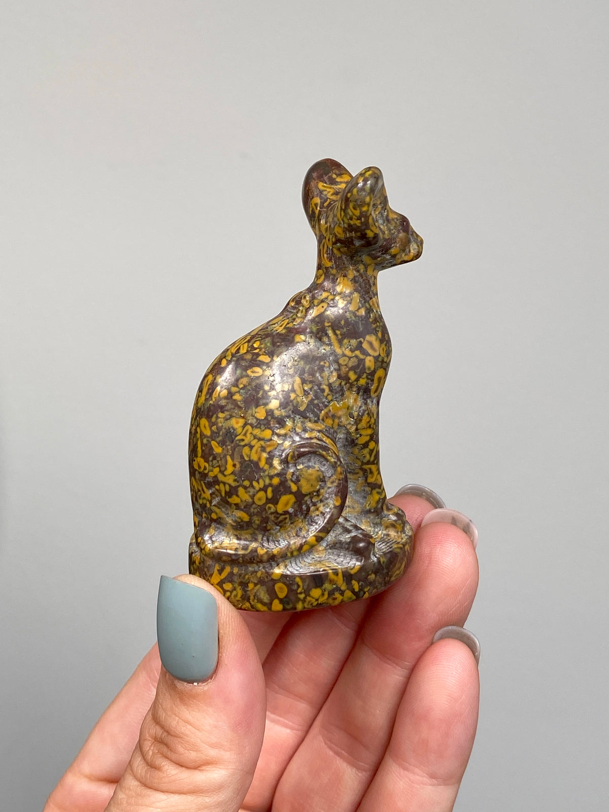 Egyptian Bastet Cat (E) | Ajooba Jasper | Fruit Jasper