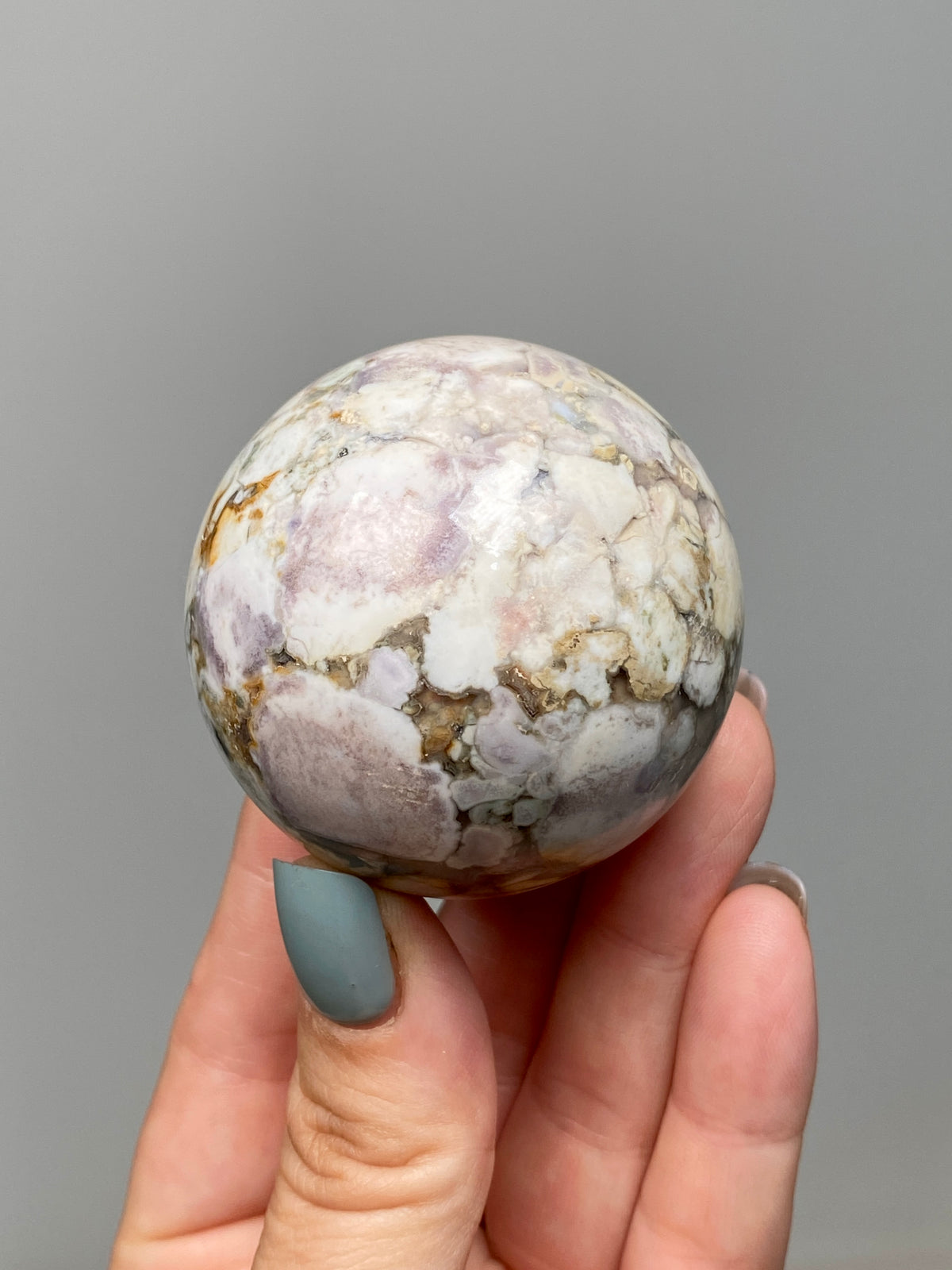 King Cobra Jasper Sphere (A) | Pastel Cream, Yellow & Lilac Cobra Jasper Ball